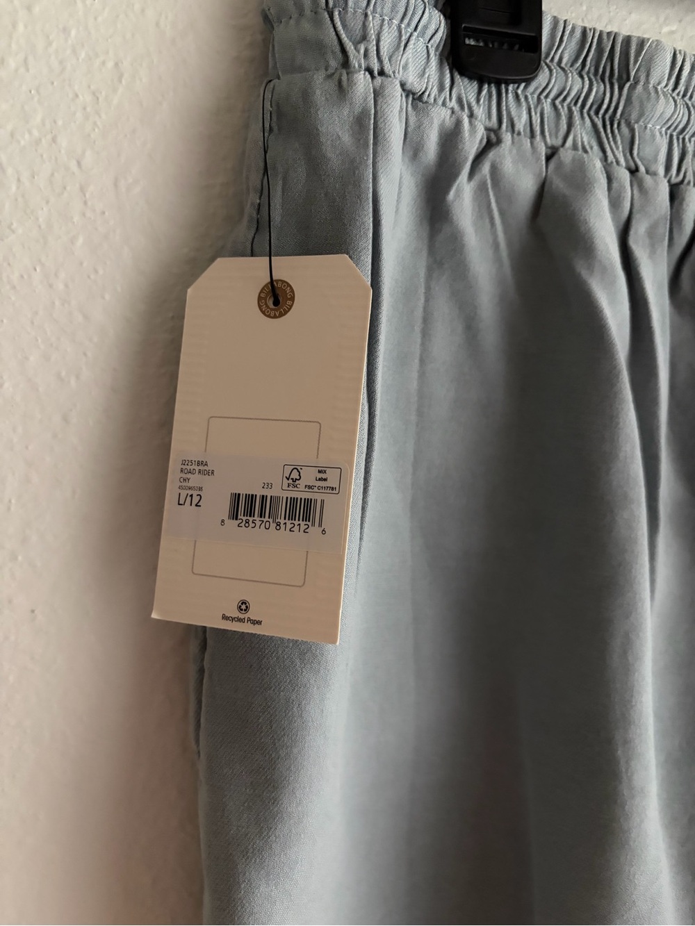 🆕 NWT billabong Casual Blue Drawstring Women's Shorts - Picture 5 of 5